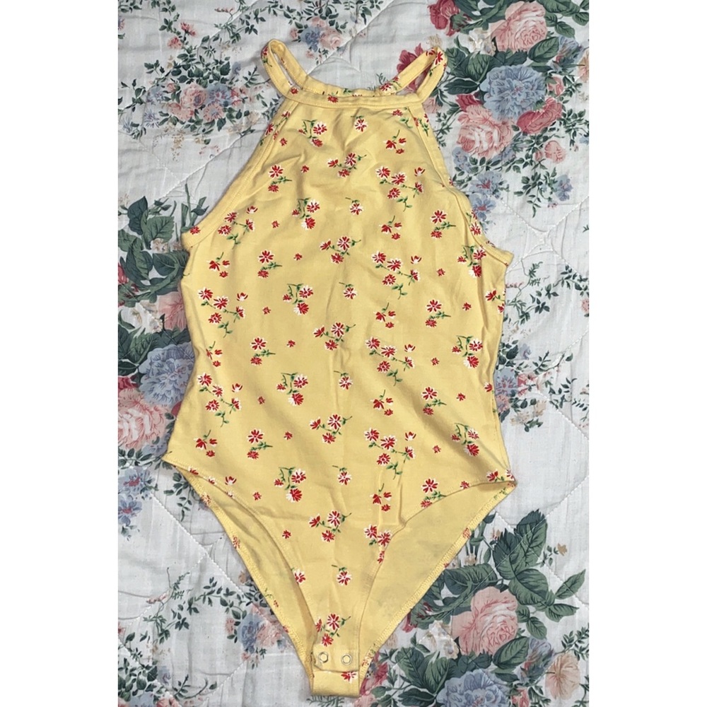 Yellow Floral Bodysuit
